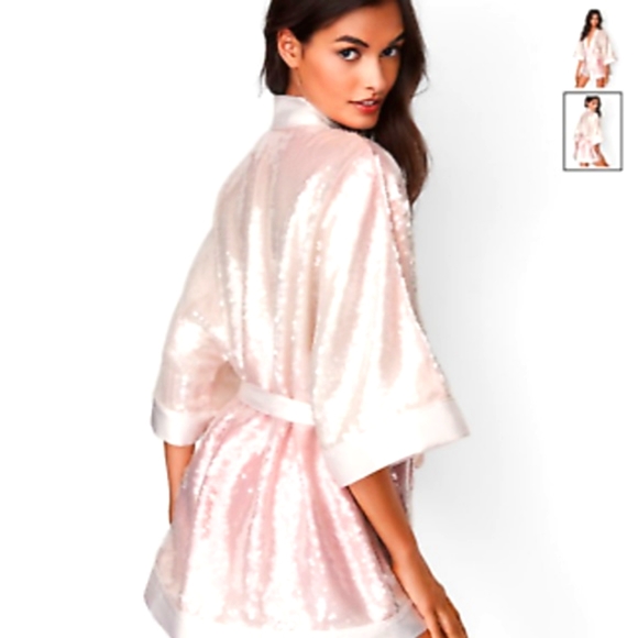 Nwt Victoria's Secret Bridal Ombre Sequin Robe!😲 - Picture 2 of 6